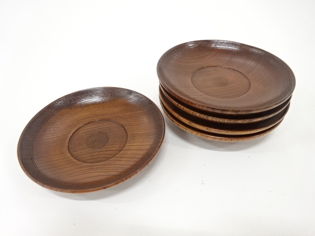 拭漆　茶托　5客揃